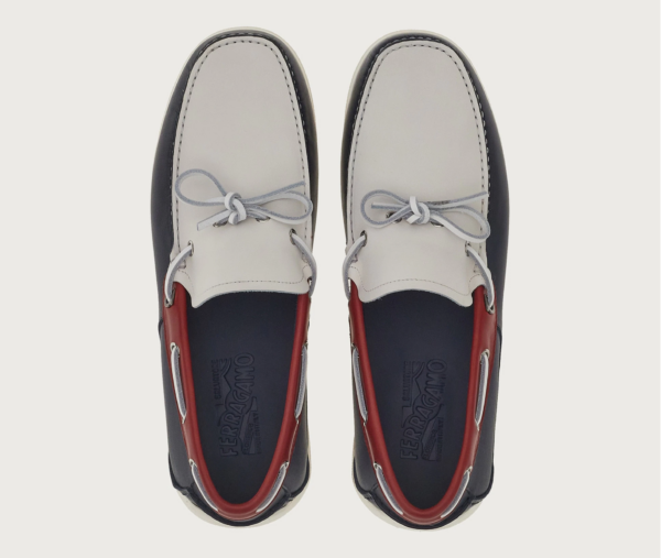 Giày Salvatore Ferragamo Boat Shoes 'Blue Marine' 020879-756327 - Ảnh 3