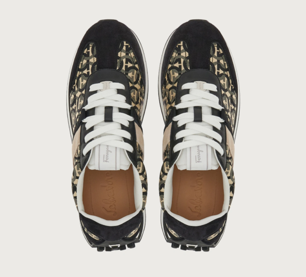 Giày Salvatore Ferragamo Sneakers 'Black Beige' 020912-756556 - Ảnh 3