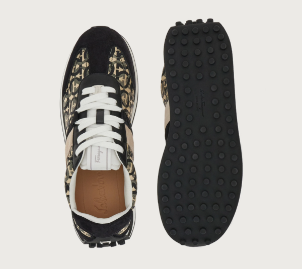 Giày Salvatore Ferragamo Sneakers 'Black Beige' 020912-756556 - Ảnh 5