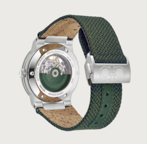 Dong Ho Salvatore Ferragamo F-80 Skeleton 'Green' 611187-756606