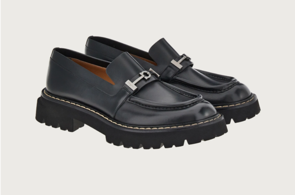 Giày Salvatore Ferragamo Moccasin Gancini 'Black' 020956-756609 - Ảnh 2