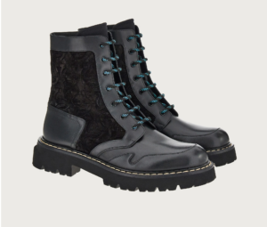 Alternative view of Giày Salvatore Ferragamo Combat Boot 'Black' 020929-756728