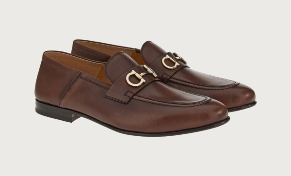Giày Salvatore Ferragamo Moccasin Gancini 'Chocolate' 020990-757633 - Ảnh 2