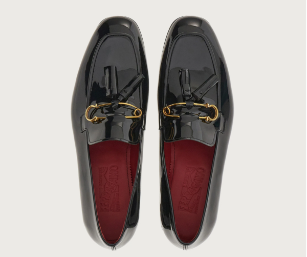 Giày Salvatore Ferragamo Loafer Tassels 'Black' 021002-757634 - Ảnh 3
