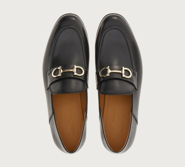 Giày Salvatore Ferragamo Moccasin Gancini 'Black' 020990-758410 - Ảnh 3