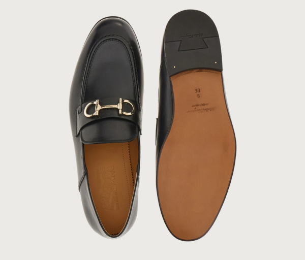 Giày Salvatore Ferragamo Moccasin Gancini 'Black' 020990-758410 - Ảnh 4