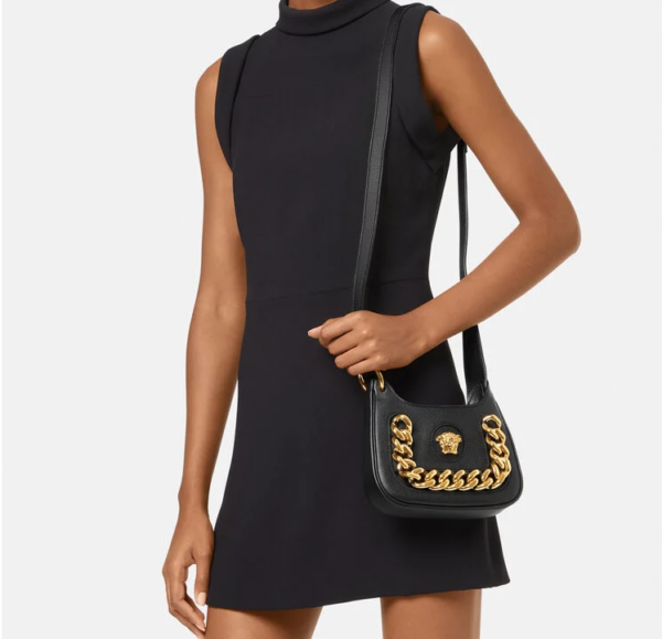 Túi Versace La Medusa Small Hobo Black 1000802-1A02772-1B00V - Ảnh 3