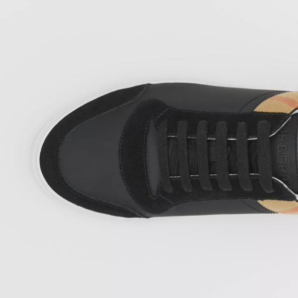 Giày Burberry House Check Cotton Sneakers Black P80241241 - Ảnh 5
