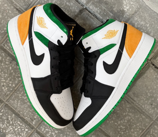 Giày Nike Air Jordan 1 Mid SE GS 'Oakland' BQ6931-101 - Ảnh 4