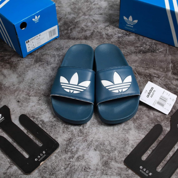 Dép Adidas Adilette Lite Slides Trefoil Logo Collegiate Navy FU8299 - Ảnh 5