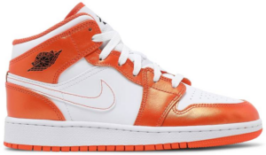 Giày Nike Air Jordan 1 Mid SE GS 'Electro Orange' DM4228-800