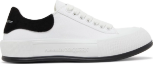 Giày Alexander McQueen Deck Plimsoll Low 'White Black' 654594 W4MV7 9061