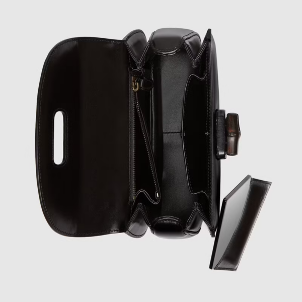 Túi Gucci Small Top Handle With Bamboo Black Leather ‎675797-10ODP-1060 - Ảnh 3
