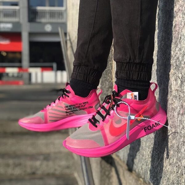 Giày Nike Off-White x Zoom Fly SP 'Tulip Pink' AJ4588-600 - Ảnh 2