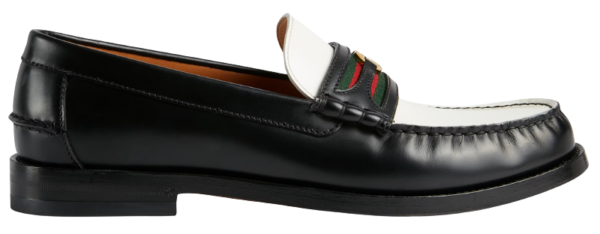 Giày Gucci Loafer Interlocking G 'Black White' 644724-17X20-1079