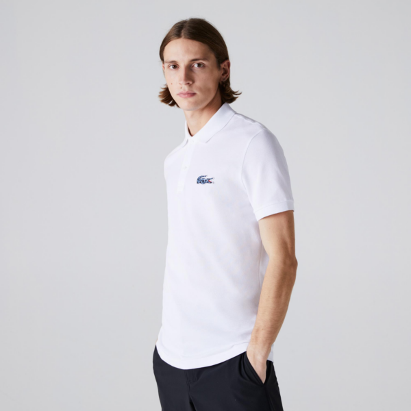 Áo Lacoste Men's Organic Cotton Pique Polo Shirt Big Logo PH6286-6PE - Ảnh 6