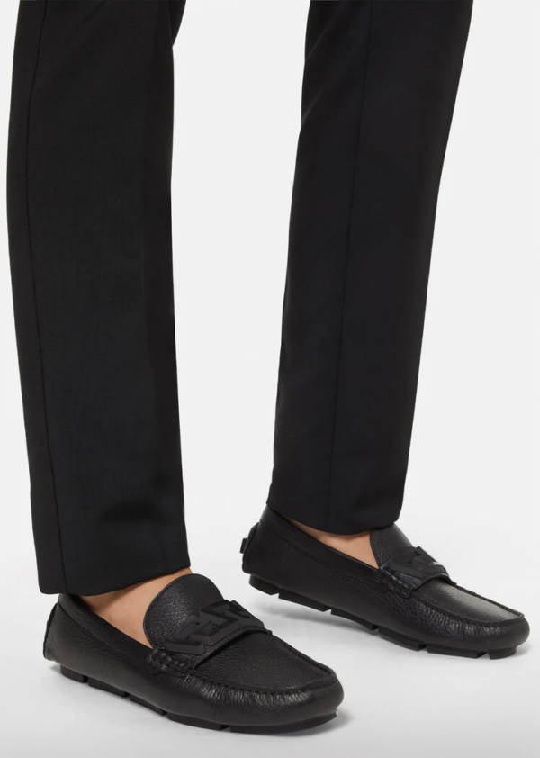 Giày Versace La Greca Loafers 'Black' 1003354-1A02337-1B000 - Ảnh 5