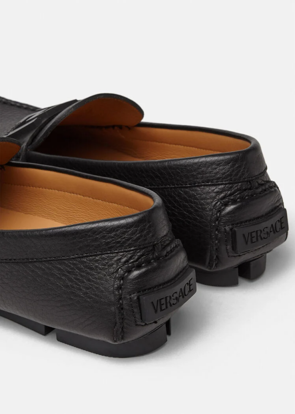 Giày Versace La Greca Loafers 'Black' 1003354-1A02337-1B000 - Ảnh 4