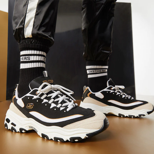 Giày Skechers D'Lites 1.0 'Black Gold' 666114-BKGD - Ảnh 5