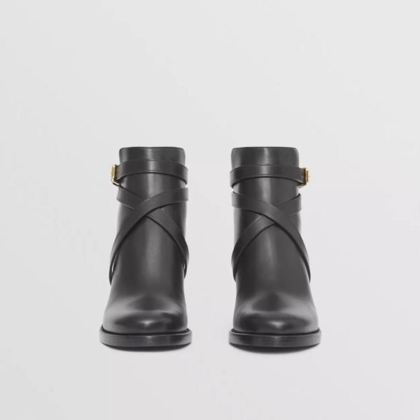 Giày Burberry House Check Leather Ankle Boots 'Archive Beige' 80423681 - Ảnh 3