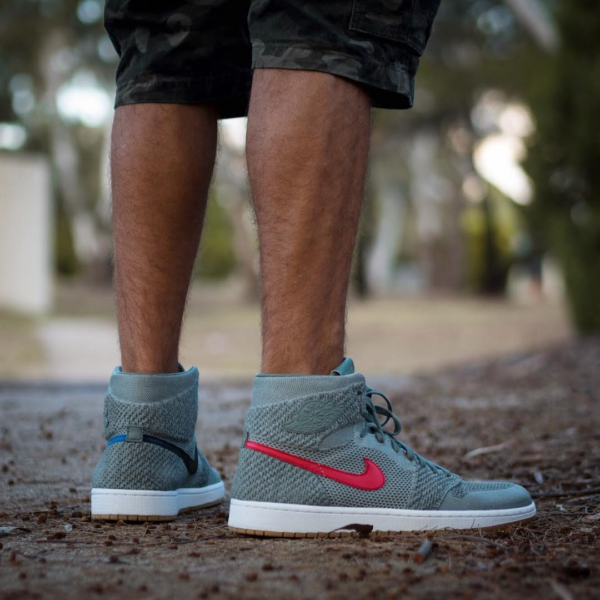 Giày Nike Air Jordan 1 High Flyknit 'Clay Green' 919704-333 - Ảnh 2
