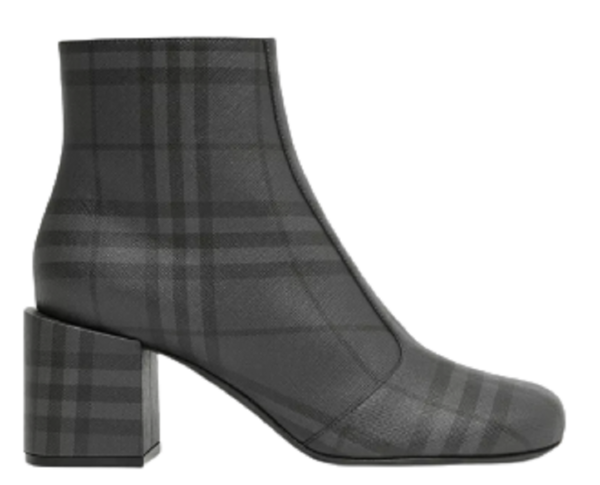 Giày Burberry Vintage Check Block-heel Ankle Boots 'Charcoal' 80486251