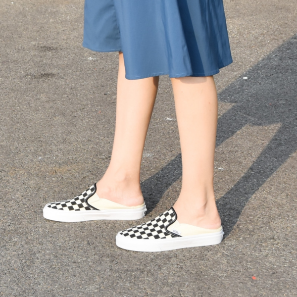 Giày Vans Classic Slip On Mule 'Checkerboard Black' VN0004KTEO1 - Ảnh 2