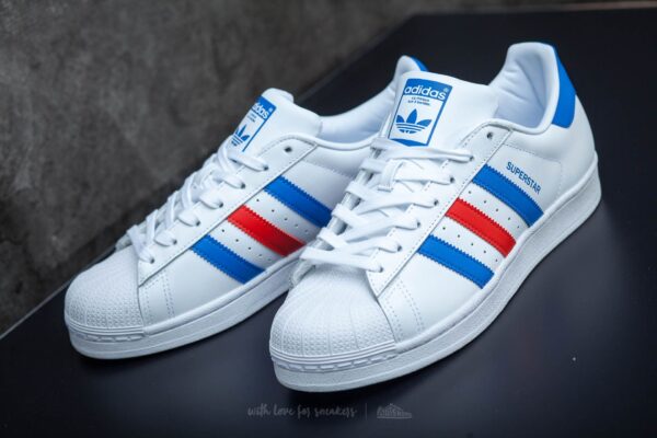 Giày Adidas Superstar 'White Red Blue' BB2246 - Ảnh 5