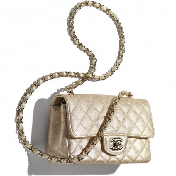 Túi Chanel Mini Flap Bag Metalic Lambskin A69900-B05133-NB812 - Ảnh 2