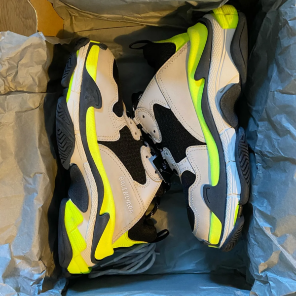 Giày Balenciaga Triple S Trainer Grey Yellow Fluo 524039-W09OH-1293 - Ảnh 3