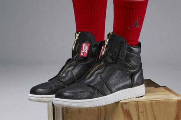Giày Nike Wmns Air Jordan 1 Retro High Zip 'Black' AQ3742-016 - Ảnh 2