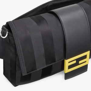 Alternative view of Túi Fendi Large Baguette Nylon Ladies Crossbody Bag 'Black' 7VA478ADMAF0R2A