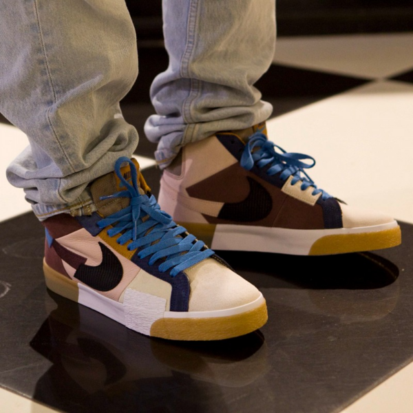 Giày Nike Zoom Blazer Mid Premium SB 'Mosaic Pack Dark Wine' DA8854-600 - Ảnh 2