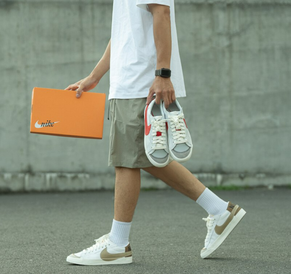 Giày Nike Blazer Low 77 Jumbo 'Khaki Hazel Rush' DZ2772-121 - Ảnh 3