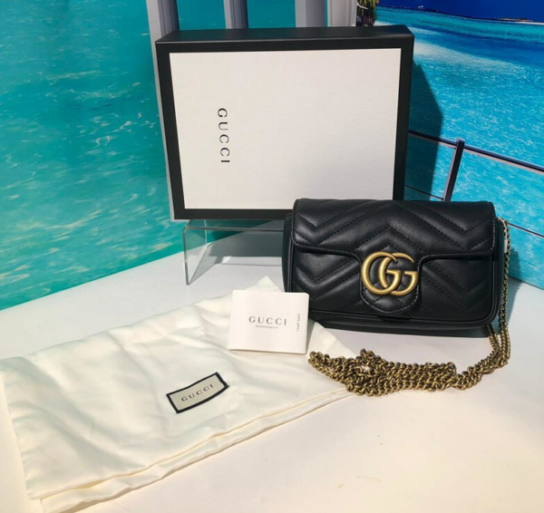 Túi Gucci GG Marmont Matelassé Super Mini Bag 476433 DSVRT 1000 - Ảnh 4