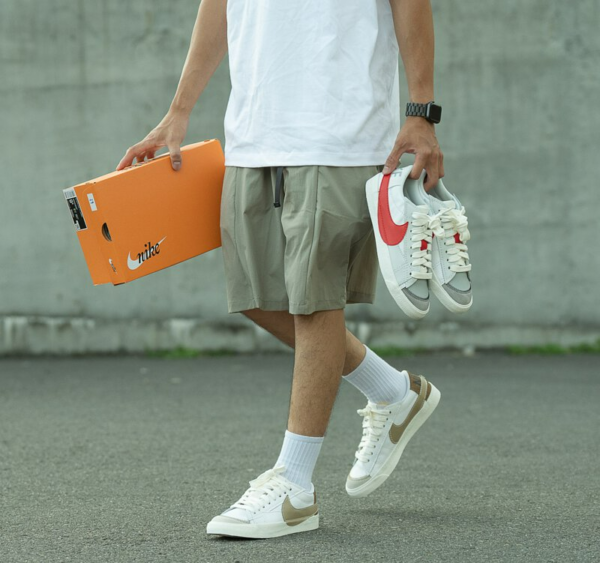 Giày Nike Blazer Low 77 Jumbo 'Khaki Hazel Rush' DZ2772-121 - Ảnh 2