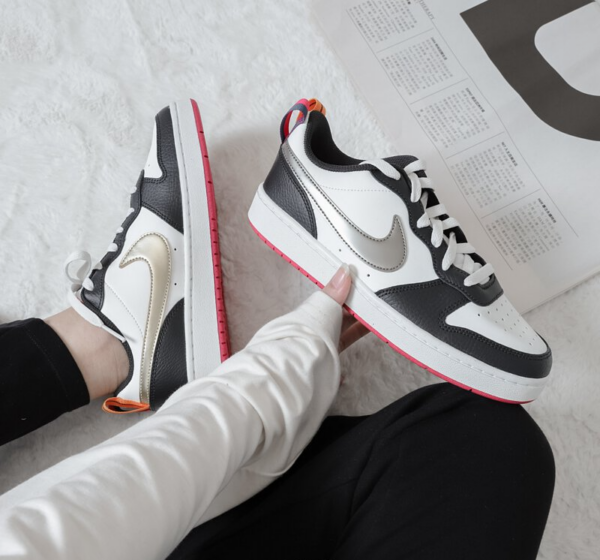 Giày Nike Court Borough Low 2 GS 'Off Noir Pink Prime' DJ0040-100 - Ảnh 6