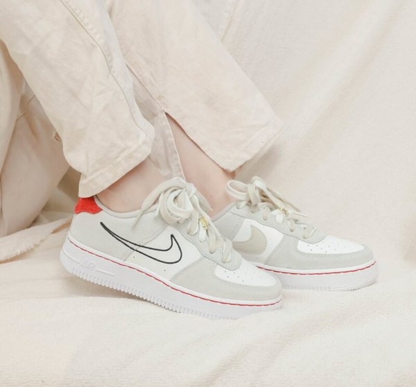 Giày Nike Air Force 1 LV8 S50 GS 'Light Stone University Red' DB1561-100 - Ảnh 7