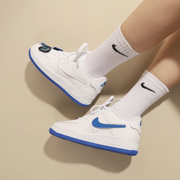 Giày Nike Air Force 1-1 GS 'White Royal Blue' DB4545-105 - Ảnh 3