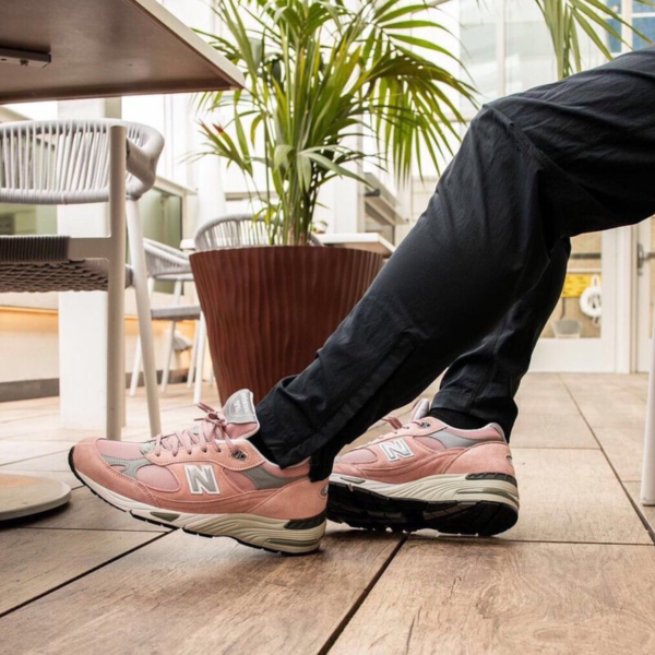 Giày New Balance 991 Made In England 'Pink' M991PNK - Ảnh 2