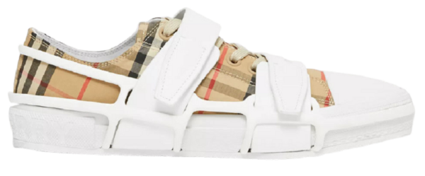 Giày Burberry Vintage Check Cotton Leather Webb Beige 80341431