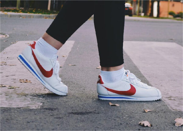 Giày Nike Classic Cortez Leather 'White Red' 807471-103 - Ảnh 5