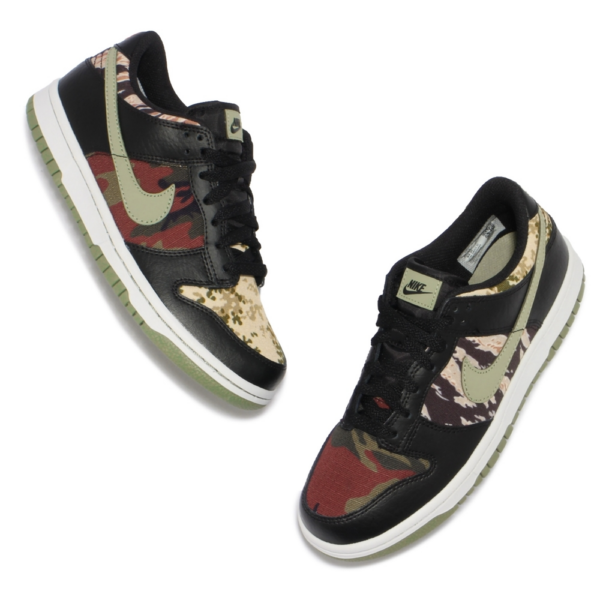 Giày Nike Dunk Low SE GS 'Black Multi Camo' DB1909-001 - Ảnh 6