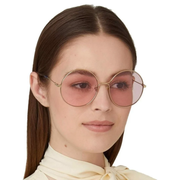 Kính Gucci Gold Solid Light Pink GG0395S-004 - Ảnh 4