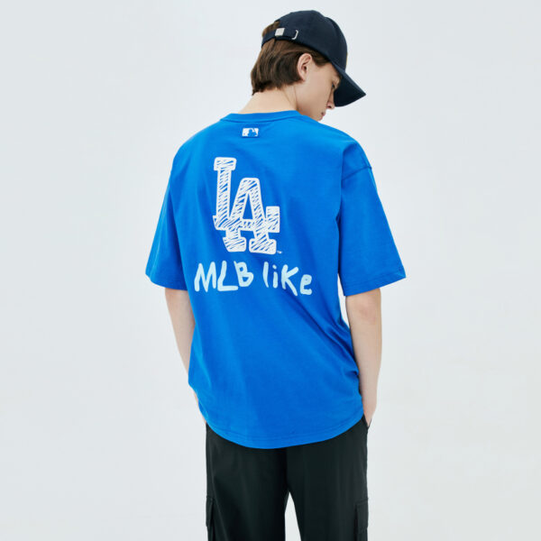 Áo MLB LA Tee Like Blue 31TS15031-07U - Ảnh 3