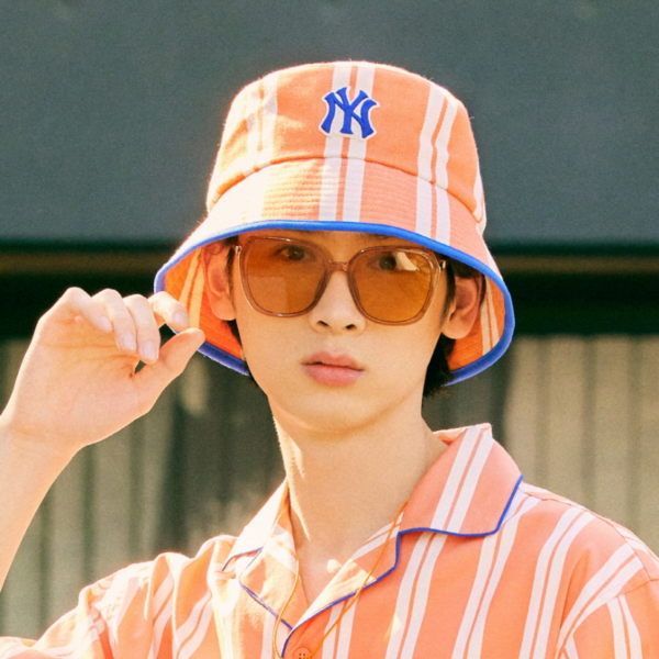 Mũ MLB Bucket Hat NY Yankees Orange Stripes 3AHT28223-50ORL - Ảnh 4