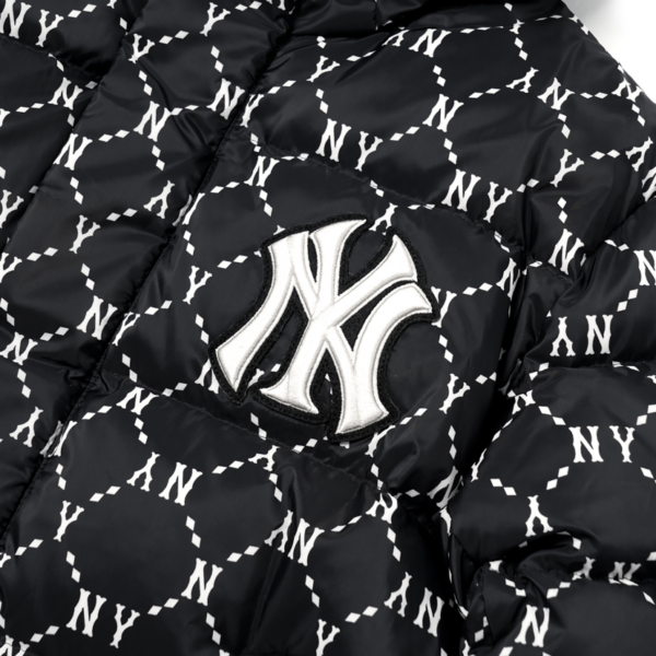 Áo MLB Monogram Diamond Lightweight Short Padded NY Yankees 3ADJM0316-50BKS - Ảnh 3