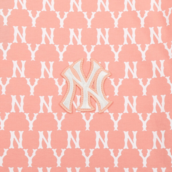 Áo MLB Monogram All Over Over Fit Short Sleeve Pink 31TSM1131-50P - Ảnh 2