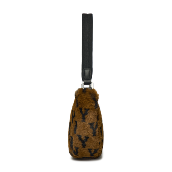 Túi MLB Monogram Fur Hobo Bag NY Yankees 3ABQS0316-50BRS - Ảnh 2