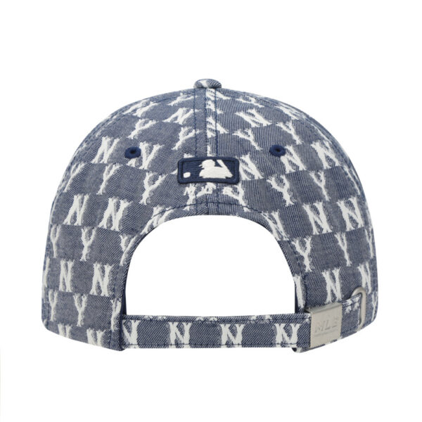 Mũ MLB Monogram Blue Jacard Curve Adjustable Cap NY 32CPFE011-50N - Ảnh 5